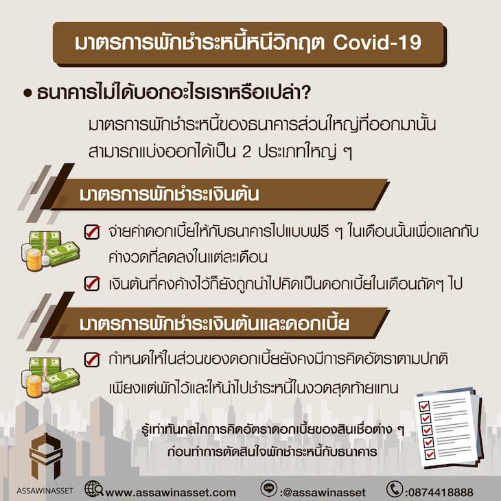 มาตรการพักชำระหนี้หนีวิกฤต Covid-19 